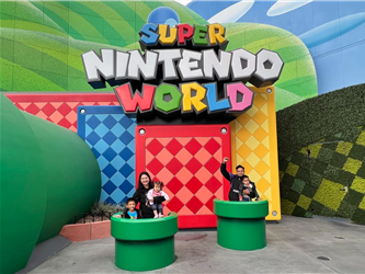 Ballesteros Family at Super Nintendo World